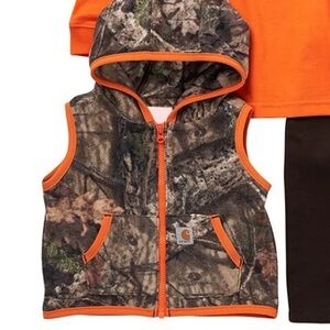 Carhartt Camouflage Baby vest with Orange Accents